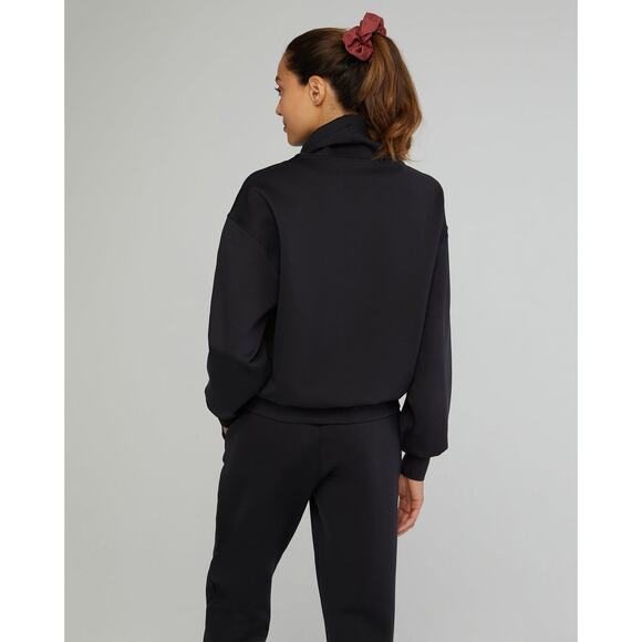 IVL Collective Long Sleeve Cowl Funnel Neck Scuba Shirt Top Black Size Small - Picture 3 of 9